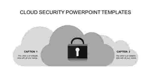 security powerpoint templates-cloud security powerpoint templates-gray